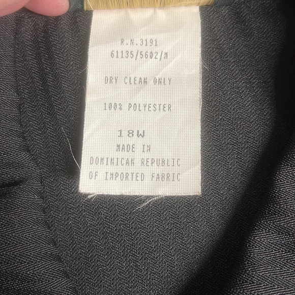 Harve Bernard Black Ribbed Blazer Jacket Coat 18W - Picture 11 of 12